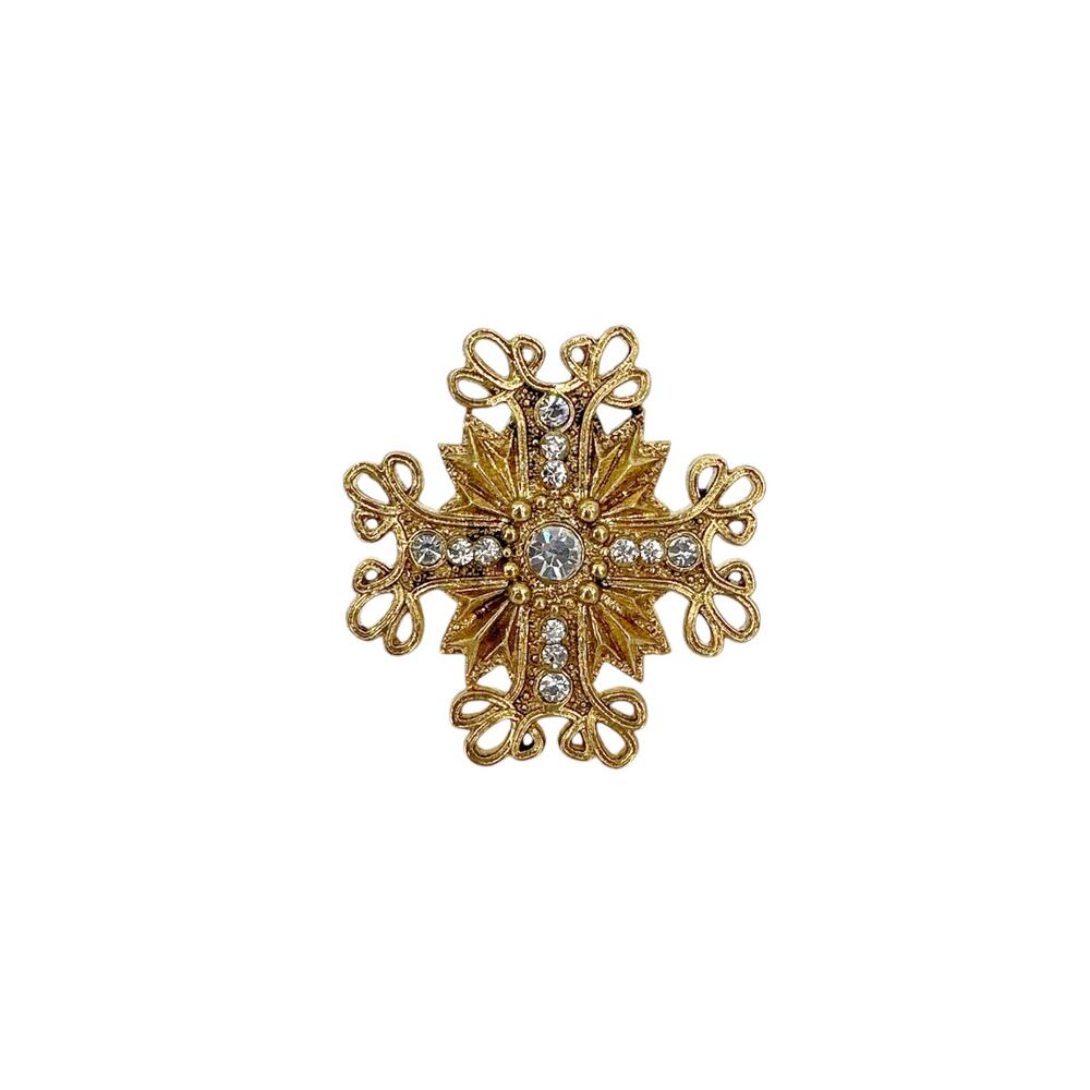 VIRGINS SAINTS & ANGELS VSA Electra Cross Ring in Gold Size 6